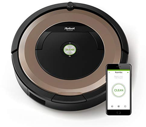 iRobot Roomba 895 - Robot Aspirador Óptimo para Mascotas, Succión 5 Veces Superior, Cepillos de Goma Antienredos, Sensores Dirt Detect, Suelos Duros y Alfombras, con Wifi y Programable por App