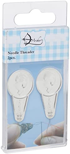 Archer AR1010 Needle Threaders, Metal Silver, 11 x 5 x 0.5 cm