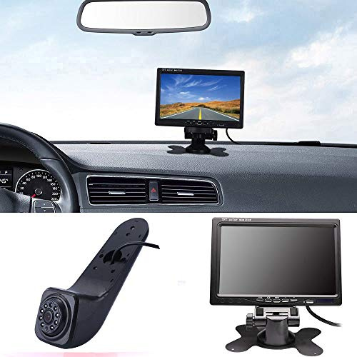【Rückfahrkamera Transportster + 7 Zoll TFT LCD Bildschirm Auto Monitor】im 3. Bremslicht Bremsleuchte Auto Dach Rückfahrkamera für VW Crafter 2017 Retrofit Van
