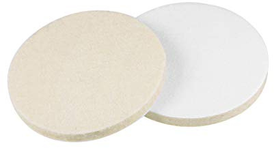 sourcing map 4 Inch Wool Felt Polishing Pad Hook and Loop Buffing Wheels for Random Orbital Sander 2pcs