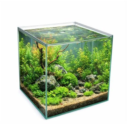 Glas-Aquarium Würfel 30×30×30 cm Ultra Clear Weißglas Nano Cube