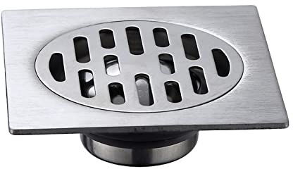 Stceaol Bodenablauf Edelstahl - Robust Langlebig Square Floor Drain Removable Bodenablauf Anti-blocking Badezimmer Zubehör Leicht Zu Reinigen Geeignet Für Bad,Balkon,küche