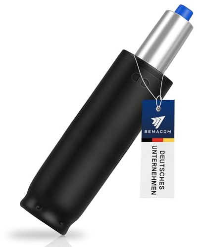 Gasdruckfeder Bürostuhl Gasdruckdämpfer belastbar bis 200kg - Druckfeder Gasfeder Gaslift für Bürostuhl, Drehstuhl, Hocker, Barhocker, Chefsessel - 290 - 690mm Länge (350 mm Gesamtlänge Schwarz)
