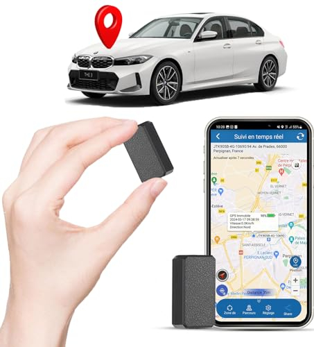 Mini GPS Tracker, Magnetischer Micro GPS Tracker für Fahrzeuge/Kinder/ältere Menschen/Geldbörse/Gepäck, Diebstahlschutz, Echtzeit Tracking Locator mit kostenloser App TK901