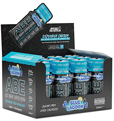 Applied Nutrition ABE Boisson Pré-Entraînement, Blue Lagoon, 12 x 60ml