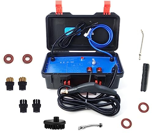 Pulitore a Vapore ad Alta Temperatura pressurizzato Macchina pulitrice per tappeti Pulitore a Vapore Portatile per la Pulizia Profonda di Pavimenti, Auto, Bagno, finestre e Altro Ancora,220V-3000W