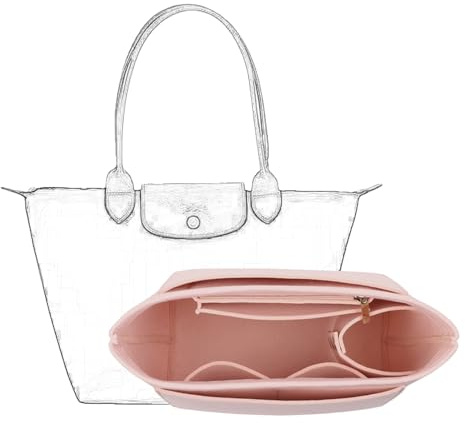 D.DUO Tascheneinsatz-Organizer, Geldbörsenzubehör,Passend Für Longchamp Tragetasche mit langem Griff (Pink,L(langer Griff))