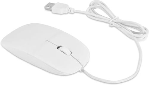 Usb wired mouse, Mini Smart Optical High Definition Mice for Computer, 1600 DPI 2.4 GHZ Receiver, Ultra Slim Grade Sensor 3 For Business office Use (White)