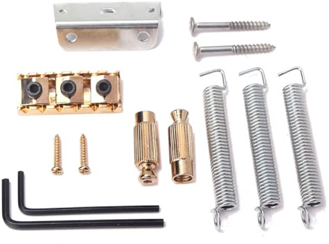 Toyvian 1set Ponte Tremolo Metallico Per Chitarra Elettrica Corde Con Piastra Di Sforzo Design Vintage Facile Da Installare Compatibile Con Sistemi Tremolo Doppio Bloccaggio Colore