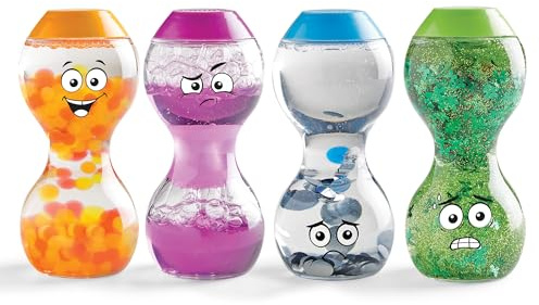 Learning Resources Äußere Deine Gefühle Sensorikflaschen, ab 3 Jahren, Emotions-Spielzeug mit 4 Flaschen, visuelles Fidget-Spiel zur Gefühlsregulation & SEL, Kinder Lernen Gefühle kennen