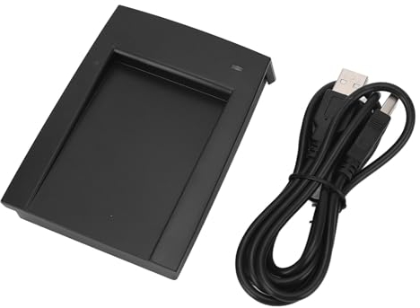 LOCADENCE Lecteur de Carte RFID, 13,56 MHz USB Plug and Play antidérapant sans Contact, Lecteur de Carte IC Intelligent, Prend en Charge la Lecture et l'écriture de Carte IC