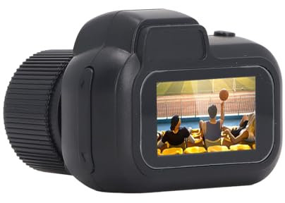 Cámara Micro Digital, Cámara de Vídeo Pequeña 1080P 2MP con Pantalla a Color de 0,96 Pulgadas, Cámara de Fotos y Vídeos HD con Duración de Batería de 100 Minutos con Correa para