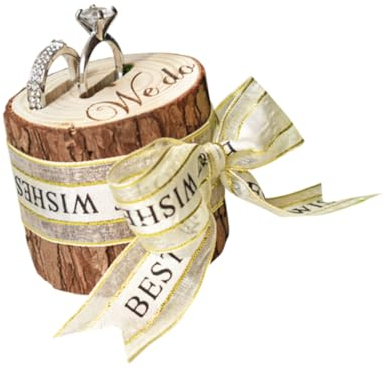 Yardenfun Rustikale Holzringbox Für Verlobungsringe Eleganter Ringhalter Für Hochzeiten Und Schmuckaufbewahrung Vintage Design Nicht Enthalten