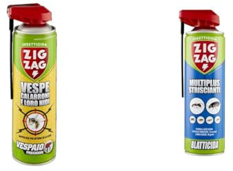 Zig Zag, Vespaio Precision, Insetticida Vespe spray ad azione immediata & Formiche e Scarafaggi, Insetticida specifico per trattamenti terra muro