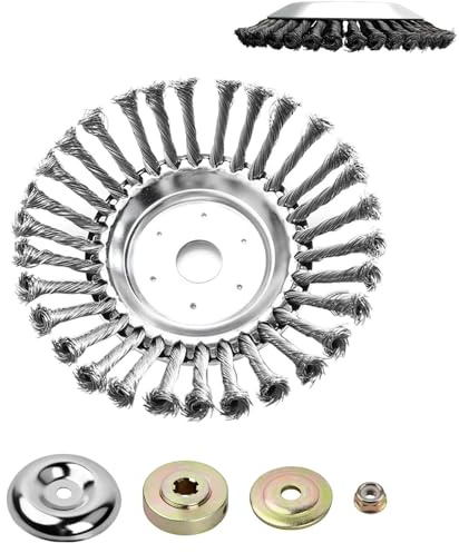 6 Pouces Brosse de Désherbage, Brosse Métallique Débroussailleuse, Brosse à Mauvaises Herbes pour Débroussailleuse, Convient pour Désherbeur, pour Enlever la Mousse et Les Mauvaises Herbes