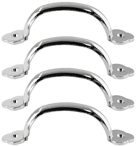 4 Stück Schrankgriff, 82mm Schrankgriff aus Zinklegierung, Türgriffe für Küchenschubladen, Türknöpfe zum Austauschen, Schrankbeschläge, Schubladengriff für Schublade, Küchenschrank (Silber)