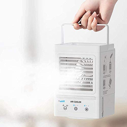 Enfriador De Aire, Ventilador De Escritorio Recargable, Purificador De Aire Silencioso, Ventilador Sin Aspas, Ventilador De Aire Acondicionado Portátil