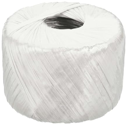 PATIKIL 400m Polyester Nylon Plastic Rope, Twine Household Bundles Ropes Roll for Gardening Packing Crafting DIY, White