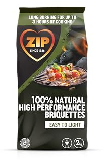 ZIP Lot de 6 briquettes de charbon de bois Noir 2 kg