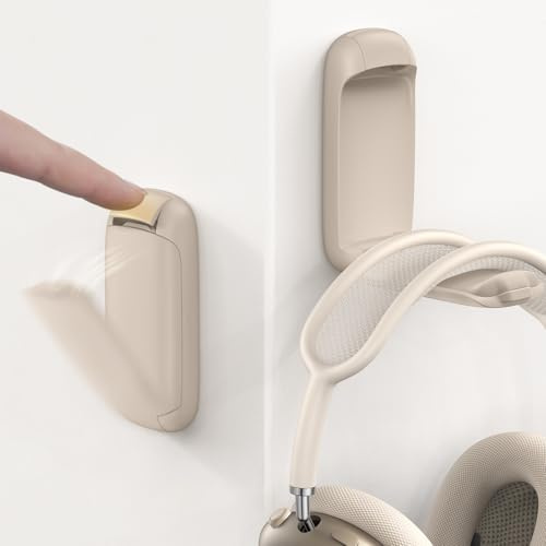 Lamicall Headset Halterung, Kopfhörer Halter, Kopfhörerhalter Selbstklebend | [Faltbar & Klein] Gaming Headset Ständer für Schreibtisch/Wand, Headphone Halter Haken Kleben für Airpods Max, Gaming Zubehör