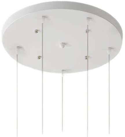 DESHOME Ø 50cm Lampenbaldachin 5 Loch Baldachin Lampe Weiß Metall Deckenrosette Matt Abdeckung Baldachin für 5 Lampen Kabelabdeckung Deckenbaldachin, für Hängeleuchte Deckenleuchte