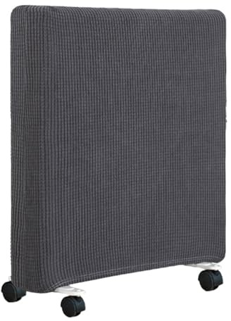 Yuanpgky Heater Dust Cover Elastic Fabric Protective Radiator Cover for Electric and Oil Heaters in Green, Beige, Dark Gray or Light Gray(Beige M)