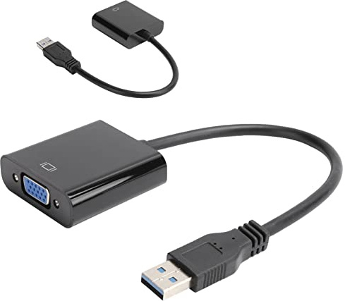 Ejoyous Adaptador USB a VGA, Convertidor Adaptador USB 3.0/2.0 a VGA Convertidor de y Vídeo 5,0 Gbps para 7/8/10