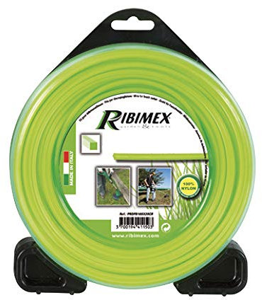 Ribimex Filo Quadrato per Decespugliatore in Nylon Alta Densità, 30 m, Blister da 450 g, Ø 4 mm, Resistente per Uso Intensivo - Prdfb030X40Cr