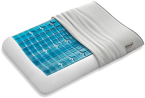 Technogel® Anatomic Orthopädisches Nackenstütz-Kopfkissen – Patentiert, Schadstofffrei & Zertifiziert - HWS-Gel-Kissen für Rücken-& Seitenschläfer inkl. Kissenbezug 66x42x07cm