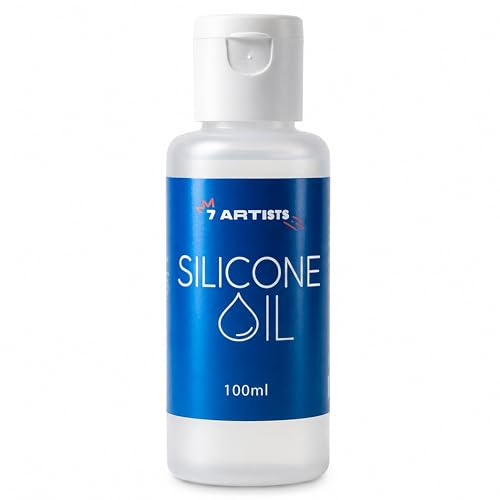 7 Artists Olio di Silicone per Pittura Acrilica & Pouring Medium 100 ml – Olio Siliconico per Effetti Cell Professionale con Pittura Acrilica | Silicone Liquido per Tecniche Pouring & Fluid Art