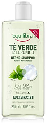 Equilibra Capelli, Dermo Shampoo Purificante Tè Verde Ialuronico, Shampoo Capelli Normali e Grassi ad Azione Purificante, con Estratto di Tè Verde, Acido Ialuronico, Estratto di Bergamotto, 265 ml