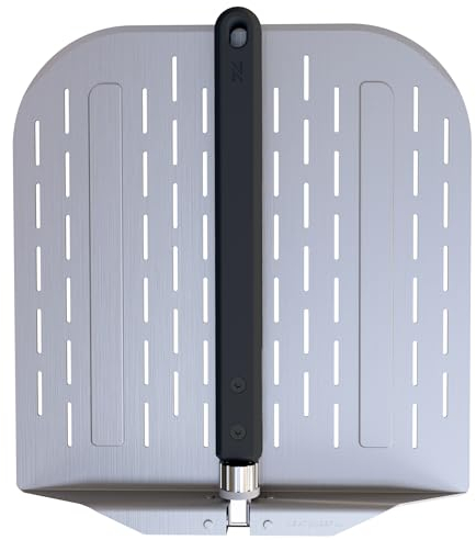 neatNuseful Pizza Peel 12 inch with Long Foldable Handle – Aluminum Pizza Paddle – Pizza Spatula or Pizza Turning Peel – Pizza Oven Accessories – For Baking Dough, Bread and Pastry, NNU-PP-12-PRO