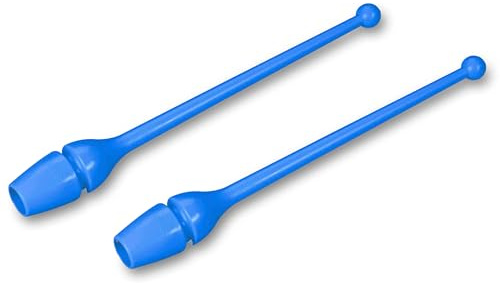 DRUNA Mazas de Gimnasia Rítmica de Termoplástico INDIGO No Engarzables de Iniciación 36 cm (Azul Claro)