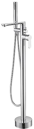 Mitigeur pour Baignoire ilot, Robinet De Baignoire Monotrou Rotatif À 360° Sur Pied,chrome