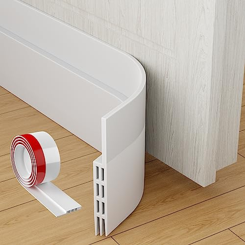 MARICATO Boudin de Porte Silicone Souple, Isolant Phonique et Froid, Protège Contre Insectes et Poussière (300 x 5 cm, Blanc)
