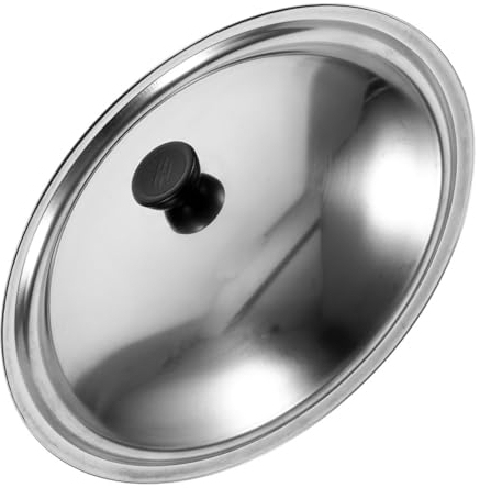 Warmhm Pot Cover Chef Kitchen Accessories Lid for Pan for Cooks Frying Pan Lid Universal Metal Flat Cover Cooking Pot Frying Bucket Stainless Steel