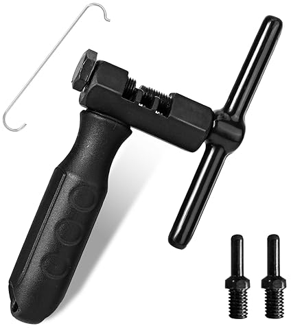 DOETYD Kettennieter Fahrrad, Demontageschlüssel Fahrradreparaturset, Fahrradkettenreparaturwerkzeug Fahrradkette Demontagewerkzeug für 7 8 9 10 Gang Kettenglied (Schwarz)