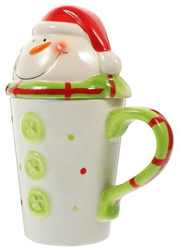 COLLBATH Weihnachtlicher Keramikkrug Mit Schneemann-design Lustiger Trinkbecher Für Kaffee Tee Und Milch Für Feiertage Und Büro-dekoration Fassungsvermögen