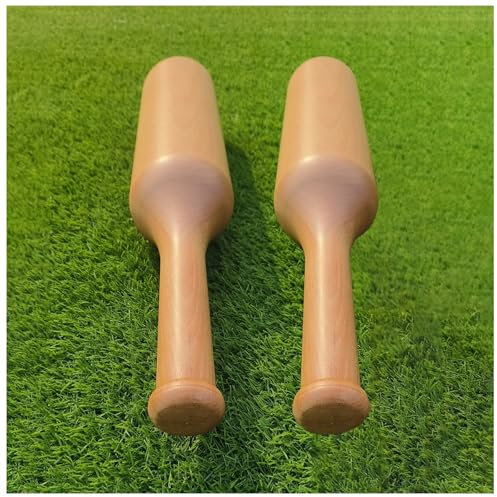 LXLZYXSF Clubbell Packung Mit 2 Stück Krafttraining Indische Clubs Hölzern Schwere Arme/Schultern Trainingstrainer, Gewichtete Übungsstangen Fitnessclubs Für Fitnessstudio(5.5lbs/2.5kg Each Club)