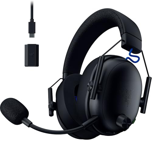 Razer BlackShark V3 - Cuffie da gioco wireless per PS5: driver da 50 mm, micro super banda larga, 2,4 GHz, Bluetooth, funziona con PC, Mac, Nintendo Switch, smartphone, batteria a lunga durata