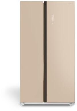 CREATE / FRIDGE STUDIO SIDE BY SIDE 550 / Side-by-Side-Kühlschrank 550L Sand / 991,2 x 70,4 x 177,7cm / No Frost, Urlaubsmodus, antibakterielle Behandlung, Touch-Elektronik, 158W