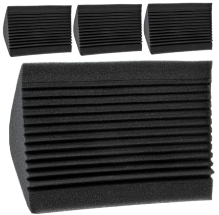 FUTUREORYY 4Pcs Soundproof Panels for Wall Corner Low Frequency Acoustic Foam Tiles Noise Reduction for Home Theater Ktv Easy Installation