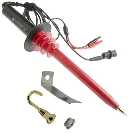 Tidevib Sonda ad alta tensione per DMM, 40.000 V DC 28.000 V AC Max, impedenza di ingresso 1000 m, con filo di terra e cavo di uscita