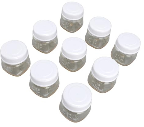 Hamwesh Botellas de Almacenamiento de Leche Materna, Recipientes de Cuello Ancho de 90 Ml, Diseño a Prueba de Fugas con Tapa a Prueba de Derrames para Refrigeración de Extractores de Leche Eléctricos