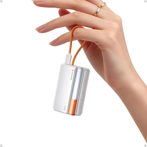 SHARGE 45W Power Bank 10000mAh con Cavo USB C Integrati, Powerbank Piccolo