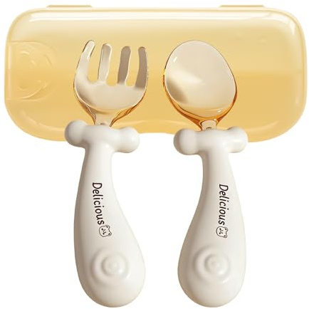 Fütterlöffel für Kinder – flexibles Utensil aus Silikon, Zahnfleischschutz mit Sicherheit, Babymahlzeiten mit Komfort, unentbehrliches Geschirr, weiche Spitze zur Unterstützung sanften Fütterns und fr