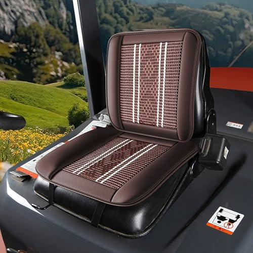 Alvorox Cuscino traspirante in seta di ghiaccio per carrelli elevatori, caricatori, escavatori, gru, trattori, pale gommate e rulli da strada, comodo coprisedile per conducente