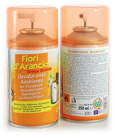 Deodorante per Ambiente fresh aroma in flacone spray fragranza arancio 250 Ml