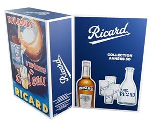 Coffret RICARD Pastis de Marseille Années 50 Apéritif anisé – 45%, 70cl