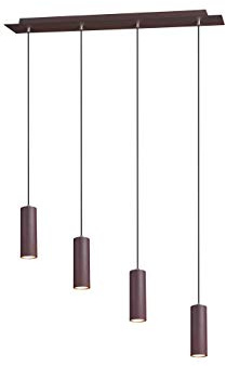 Trio Leuchten Pendelleuchte Marley 312400424, Metall rostfarbig, Pendel 4-flammig, exkl. 1 x GU10